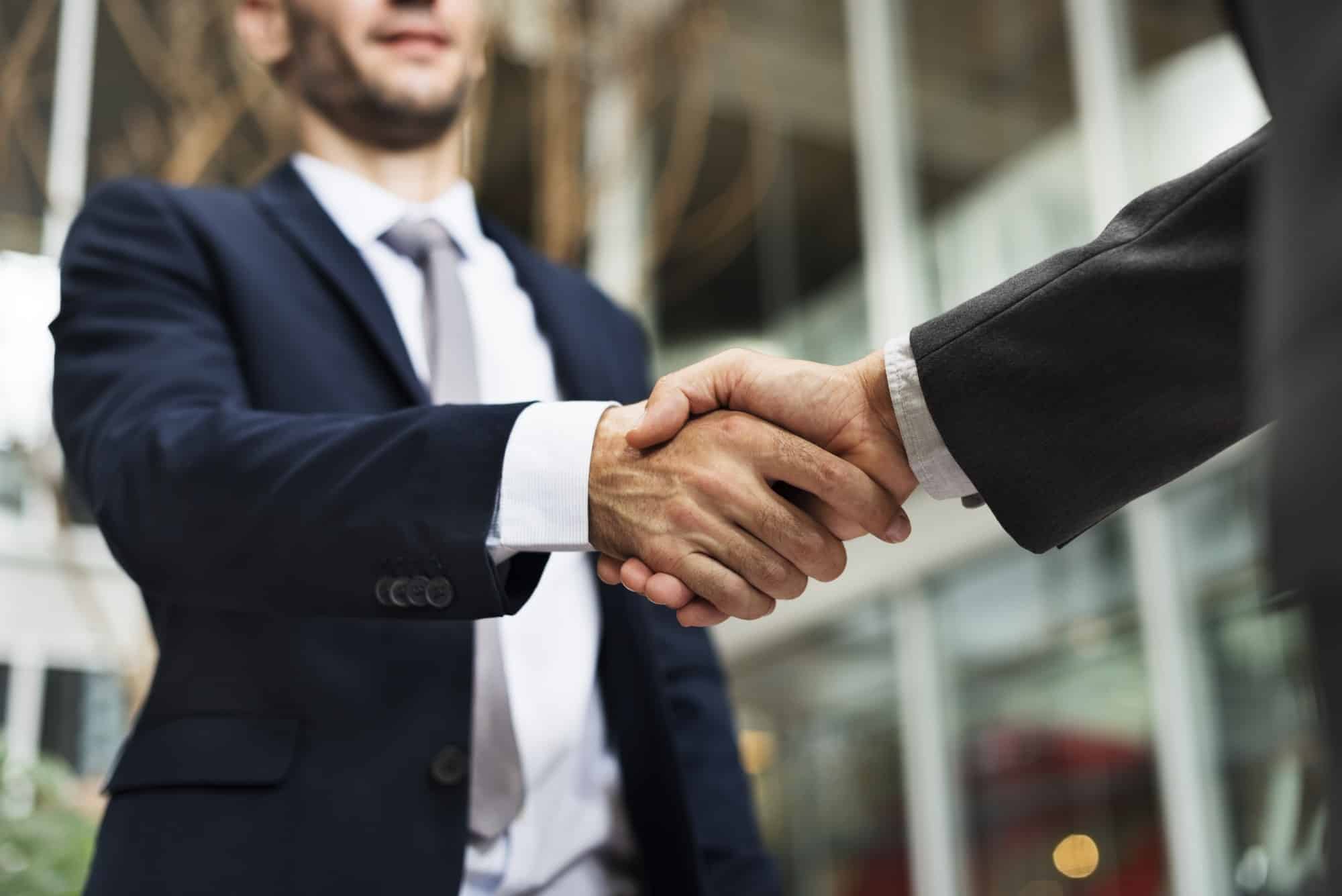 Business Handshake Deal Greeting Concept